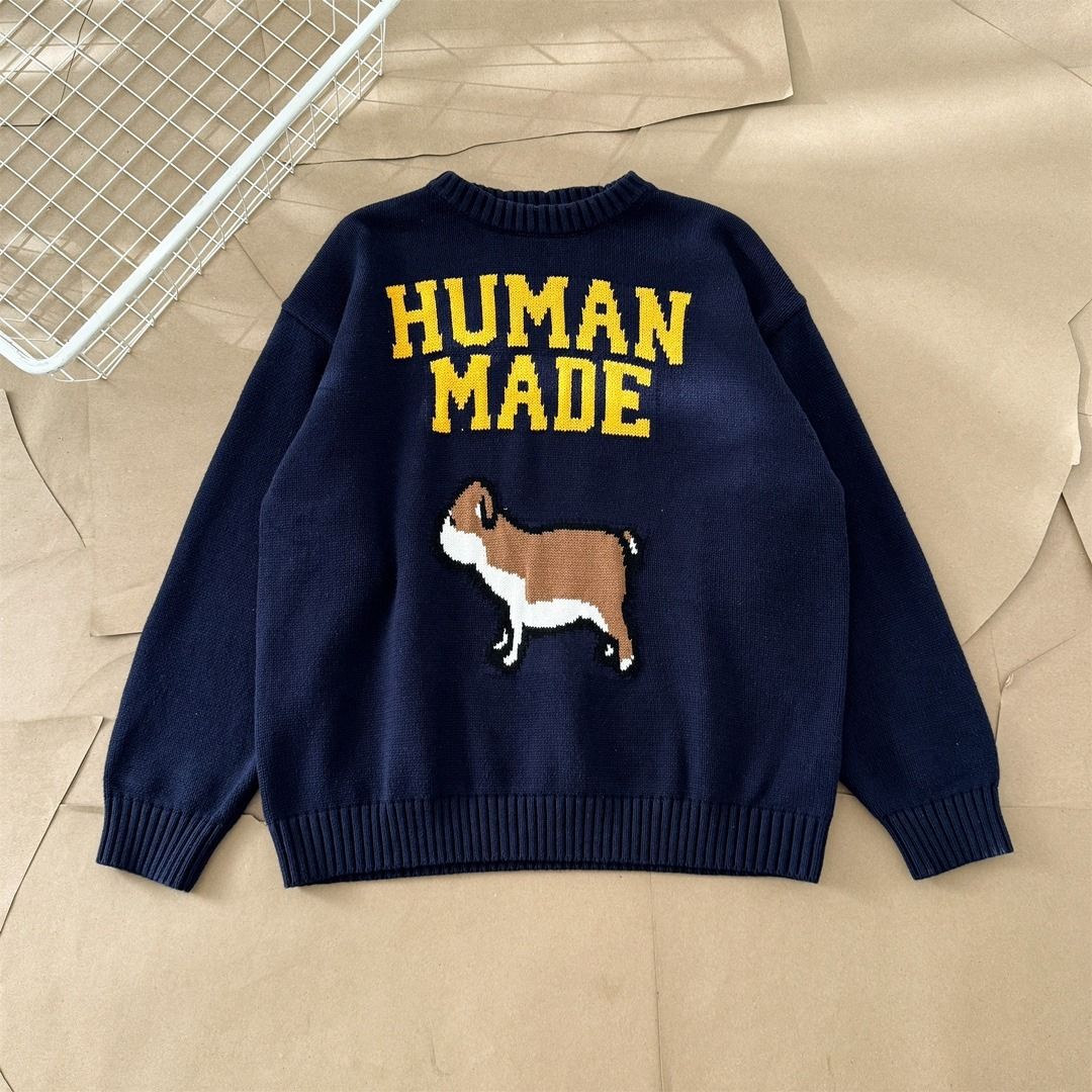 HUMAN MADE PUPPY ROUND NECK SWEATER