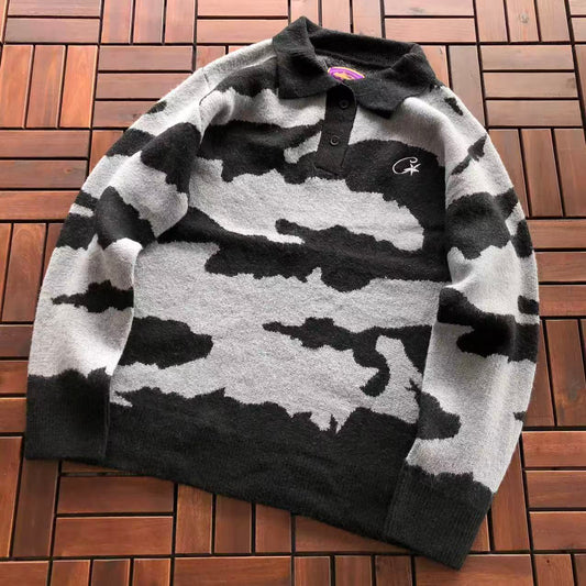 CORTEIZ C-STAR KNIT COLLARED SWEATER