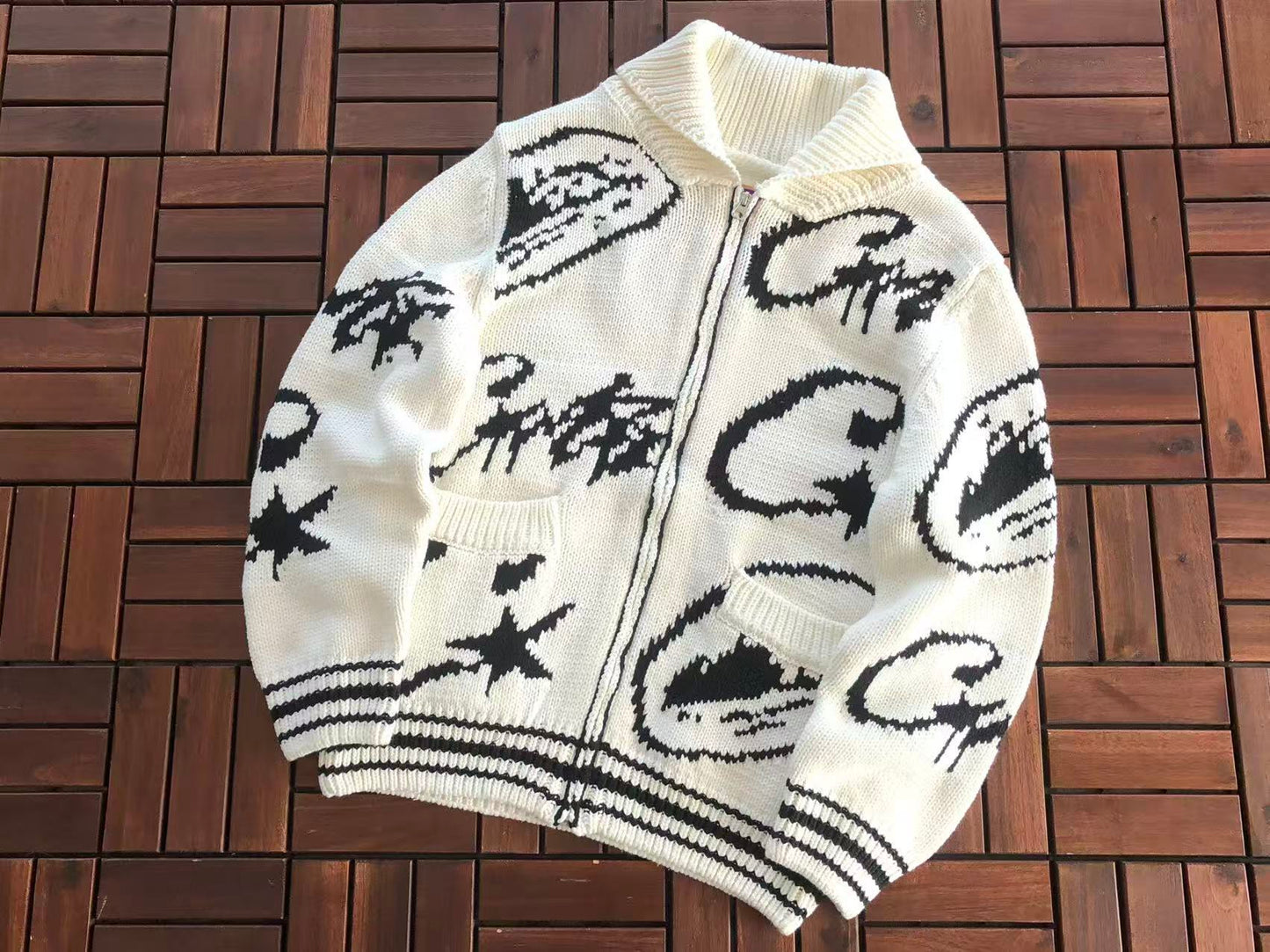 CORTEIZ ALLOVER SIGNATURE KNIT JACKET