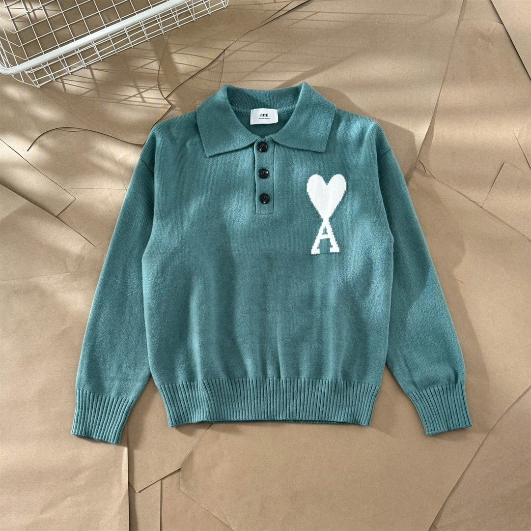 AMI POLO SWEATER