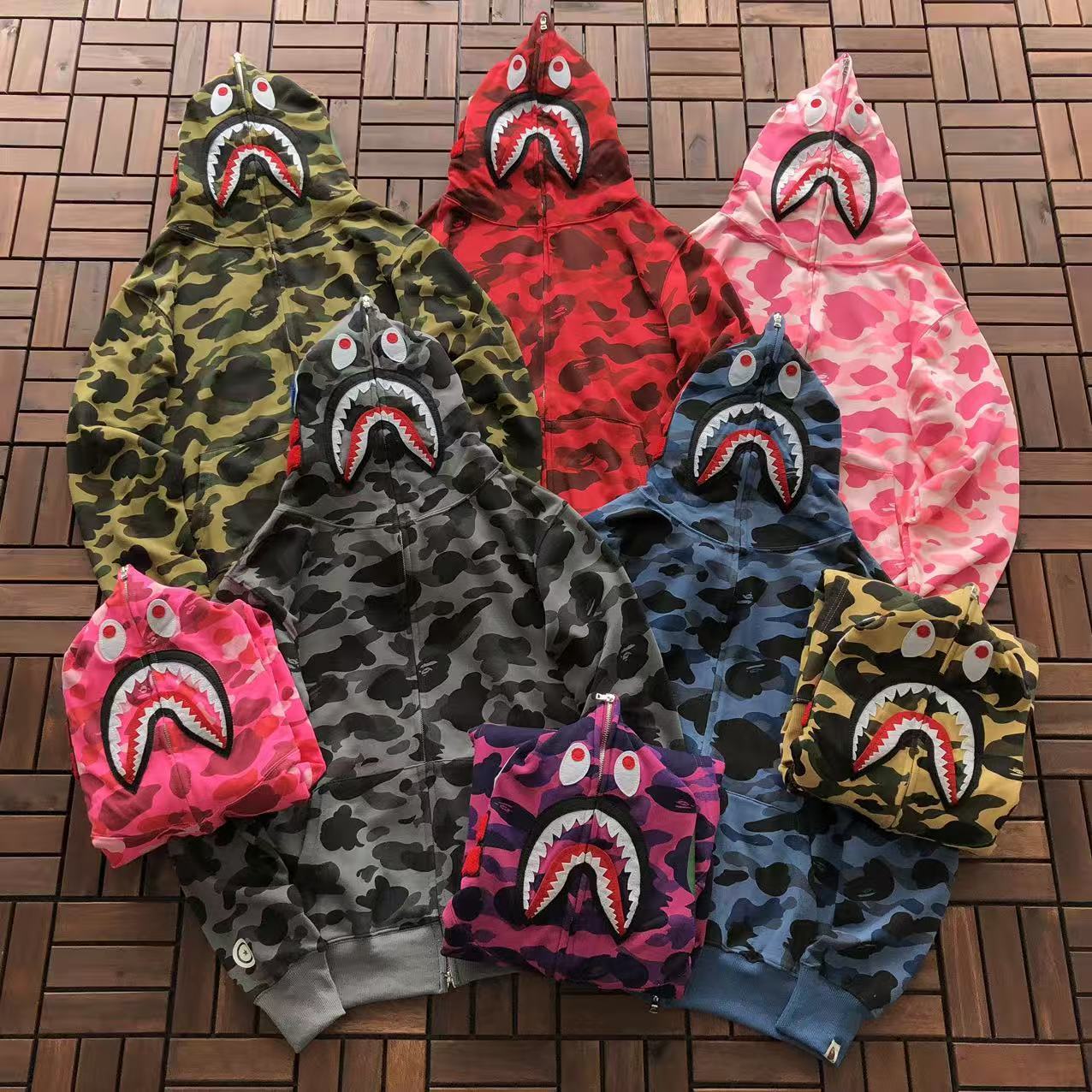 BAPE SHARK CAMOUFLAGE HOODIE