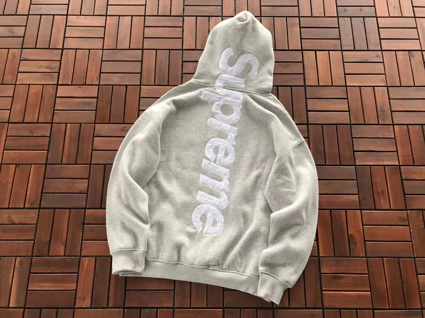 SUPREME SATIN APPLIQUE HOODIE