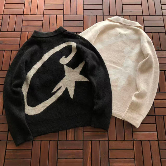 CORTEIZ C-STAR KNIT COLLARED SWEATER