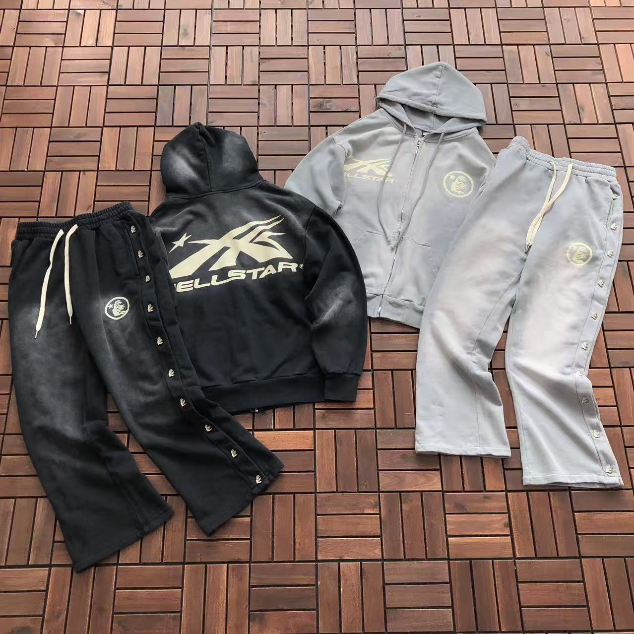 HELLSTAR SPORT LOGO ZIPPED HOODIE