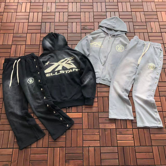 HELLSTAR SPORT LOGO ZIPPED HOODIE