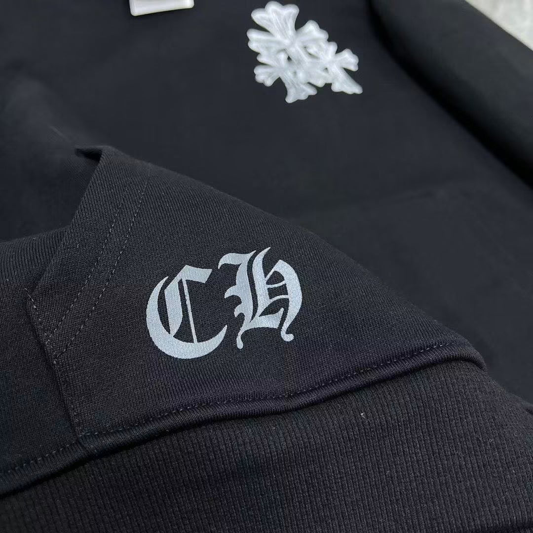 CHROME HEARTS CEMETERY CROSS HORSESHOE HOODIE
