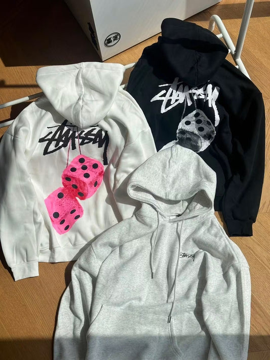 STUSSY FUZZY DICE HOODIE