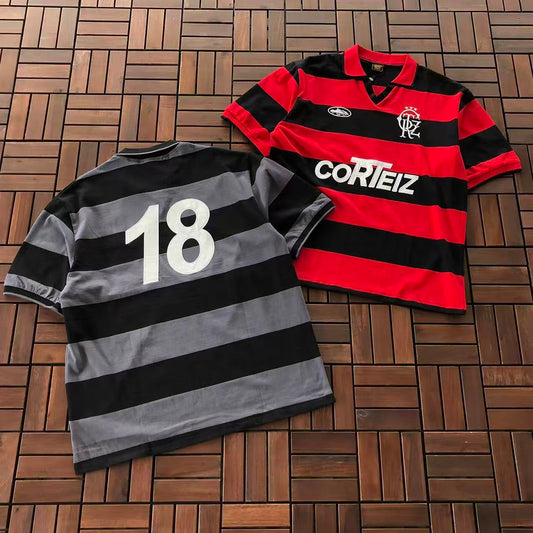 CORTEIZ MENGÁO STRIPED FOOTBALL JERSEY