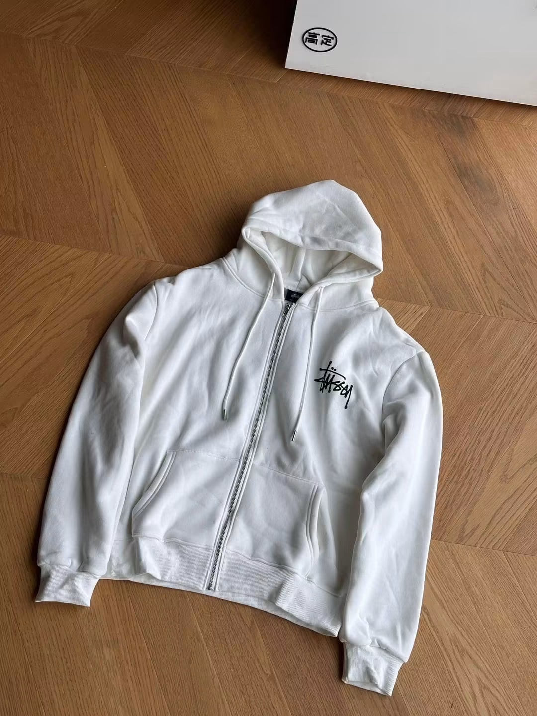 STUSSY BASIC ZIPPED HOODIE