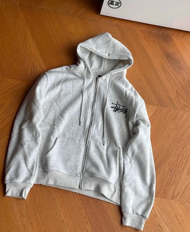 STUSSY BASIC ZIPPED HOODIE
