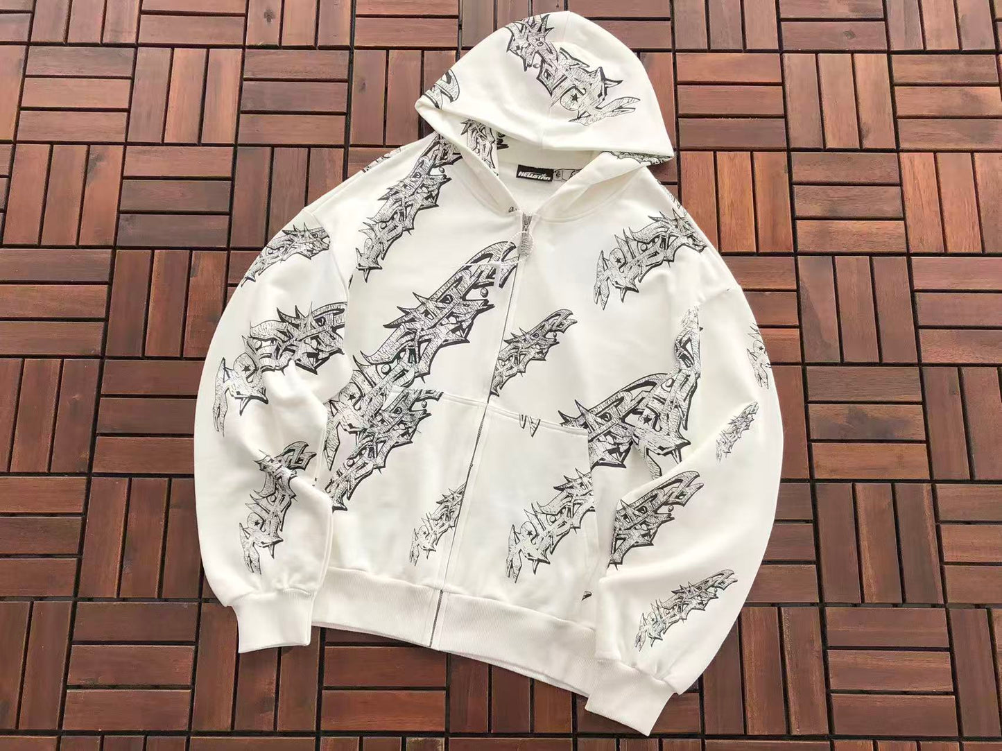 HELLSTAR SWORD LOGO ZIPPED HOODIE