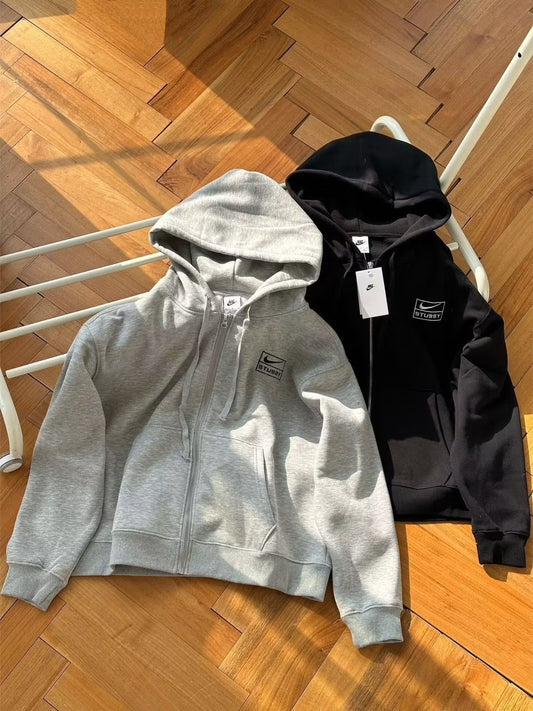 STUSSY X NIKE ZIPPED HOODIE