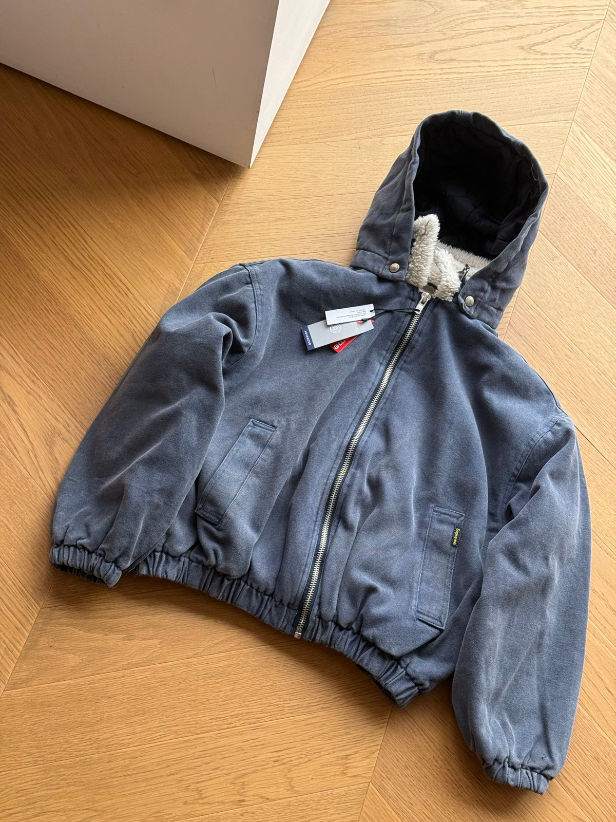 SUPREME SHERLING LINED BOMBER JACKET