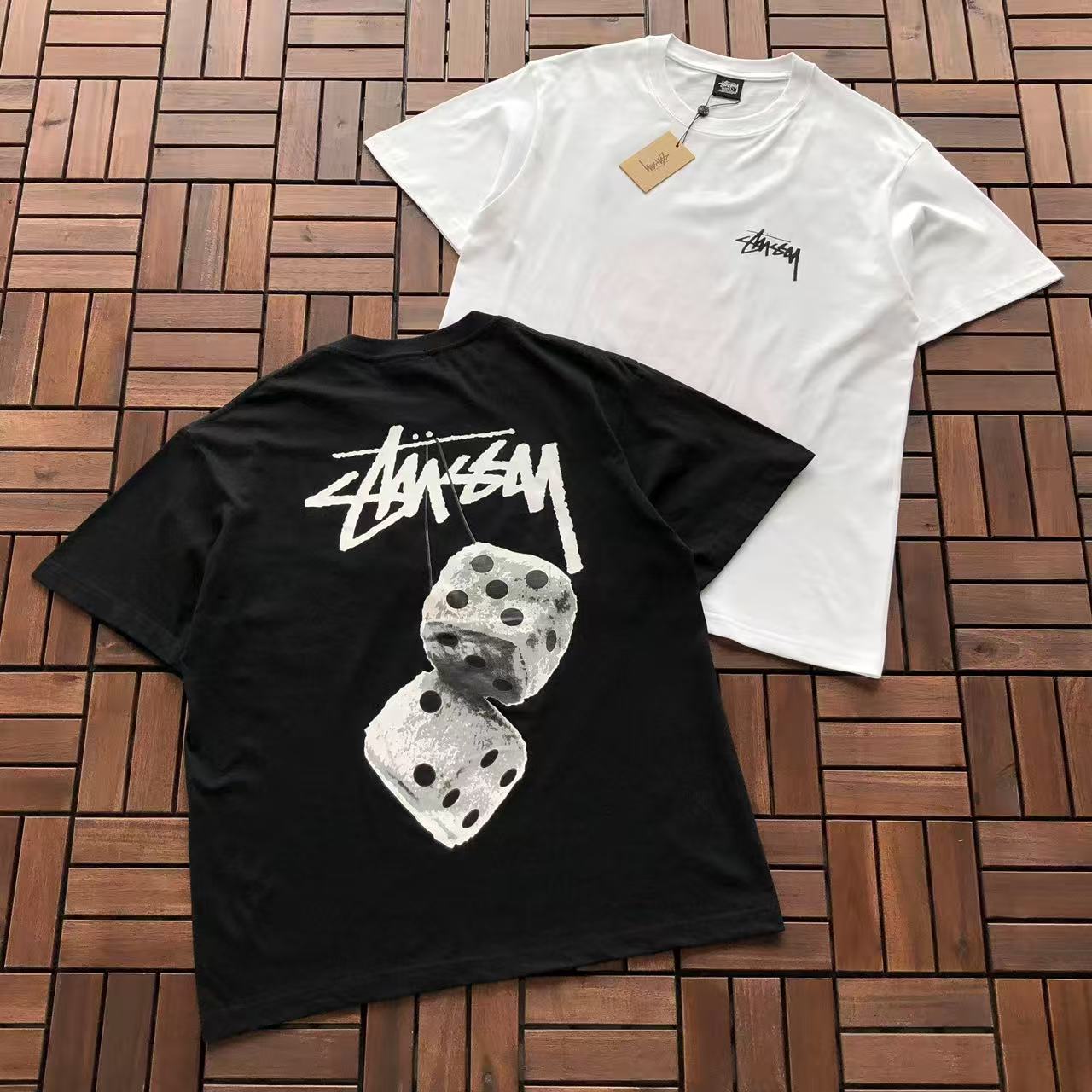STUSSY FUZZY DICE T-SHIRT