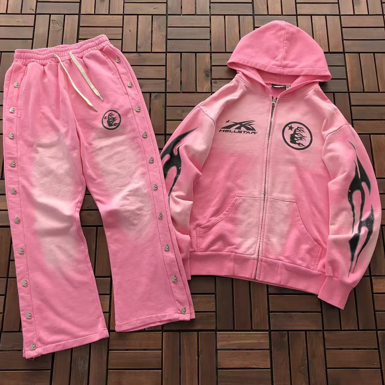 HELLSTAR FLAME ZIPPED HOODIE