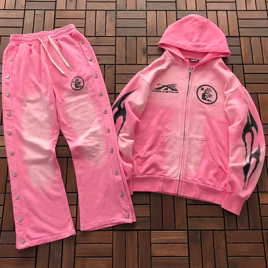 HELLSTAR FLAME ZIPPED HOODIE