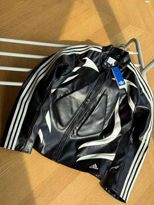 ADIDAS FW25 SNBN LEATHER JACKET
