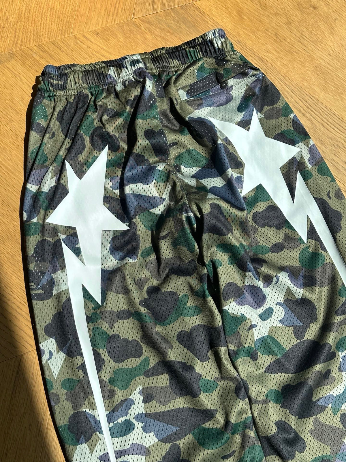 BAPE STA OVER PRINT CAMO PANTS