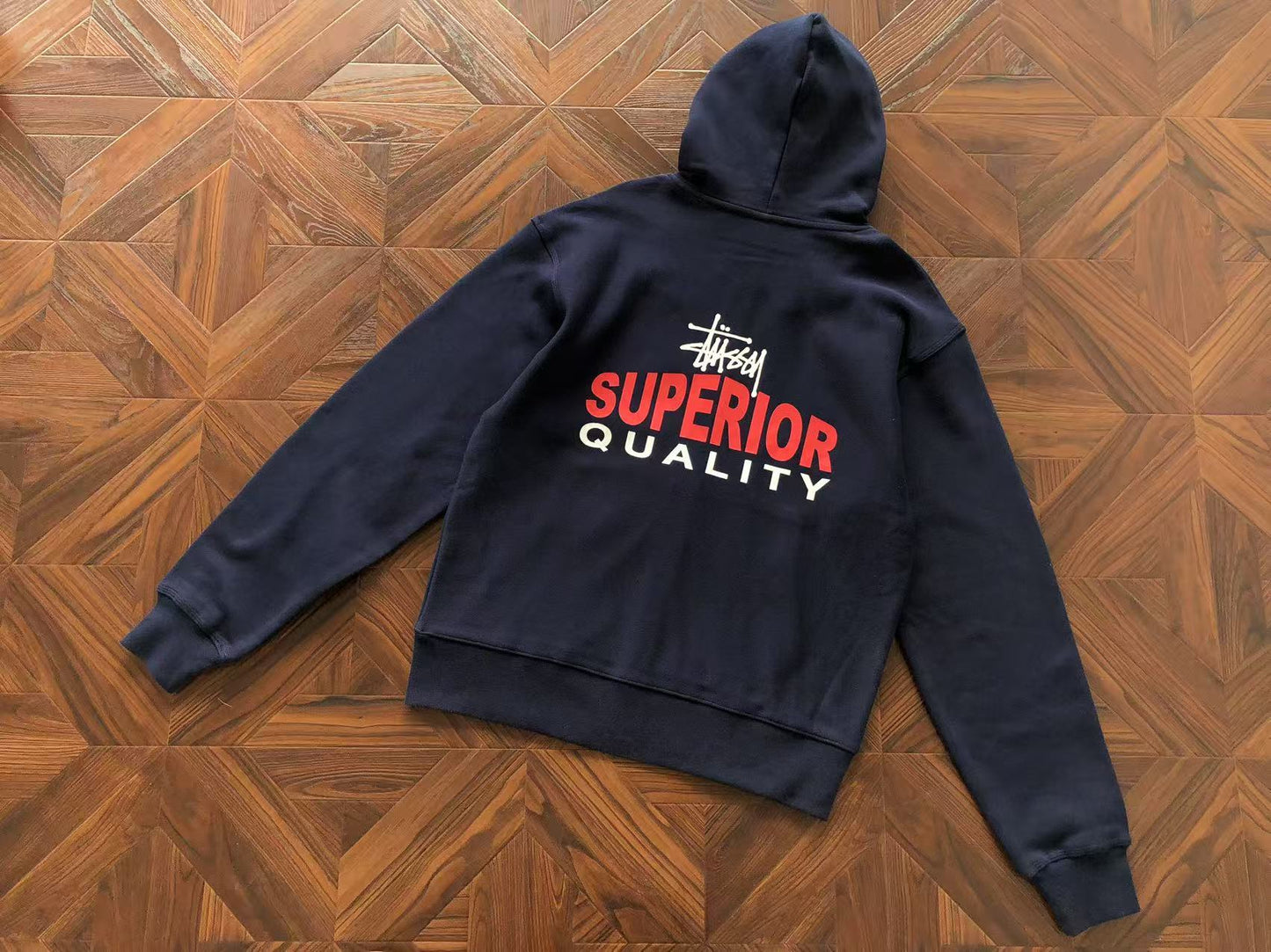STUSSY SUPERIOR QUALITY ZIPPED HOODIE