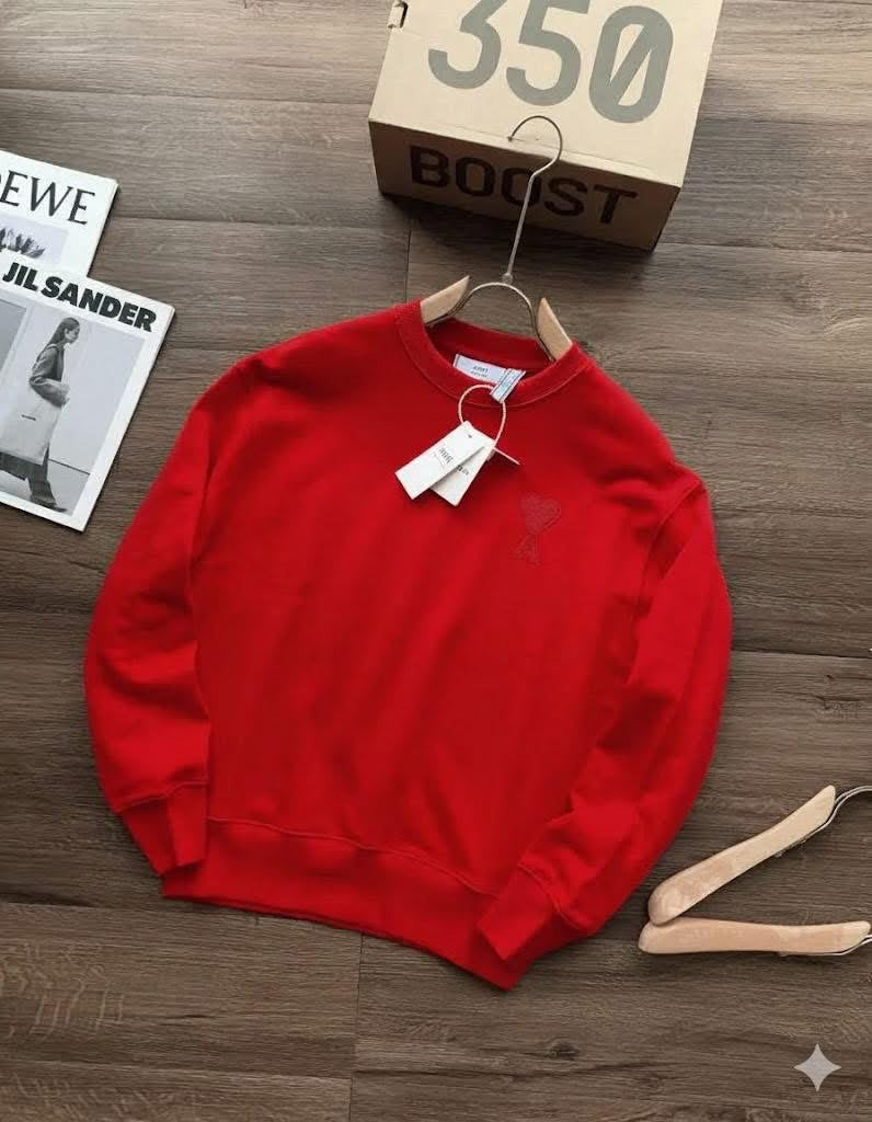 AMI EMBROIDERED HEART SWEATSHIRT